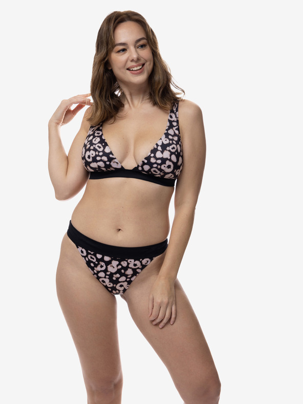 DORINA Rožnato-črni vzorčasti zgornji del ženskih kopalk DORINA Lagos