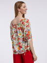 Orsay Rdeče-krem ženska cvetlična bluza ORSAY
