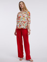 Orsay Rdeče-krem ženska cvetlična bluza ORSAY