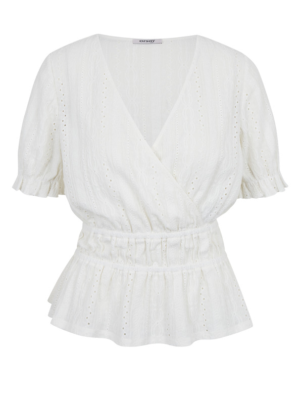 Orsay Bela ženska vzorčasta bluza ORSAY