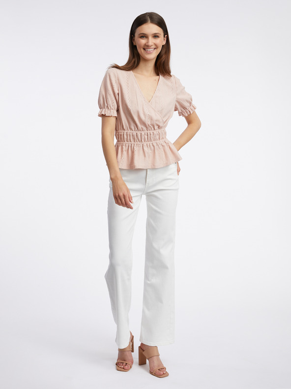 Orsay Svetlo rožnata ženska vzorčasta bluza ORSAY