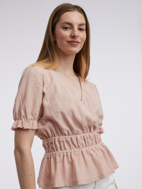 Orsay Svetlo rožnata ženska vzorčasta bluza ORSAY