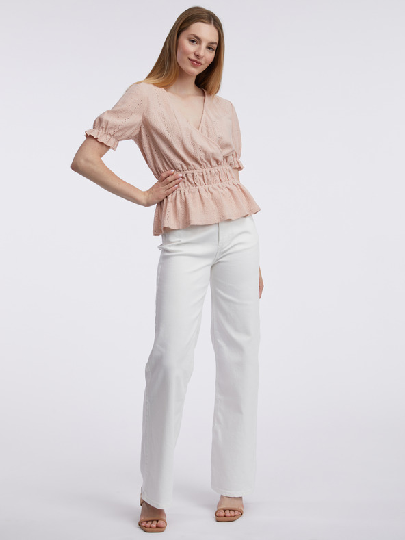 Orsay Svetlo rožnata ženska vzorčasta bluza ORSAY