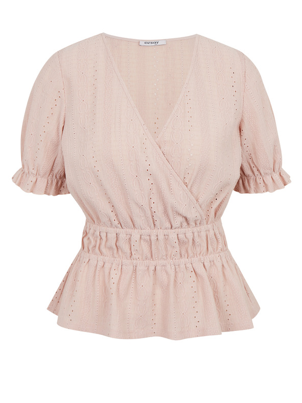 Orsay Svetlo rožnata ženska vzorčasta bluza ORSAY
