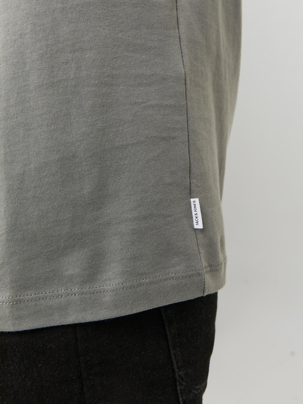 Jack & Jones Siva moška osnovna majica Jack & Jones Organic