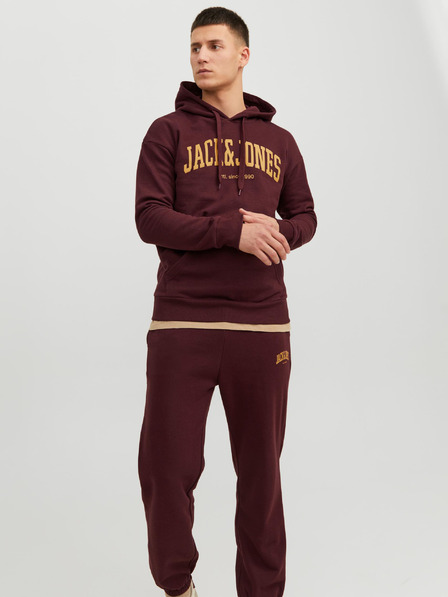 Jack & Jones Jack & Jones Josh moška kapuca v bordo barvi