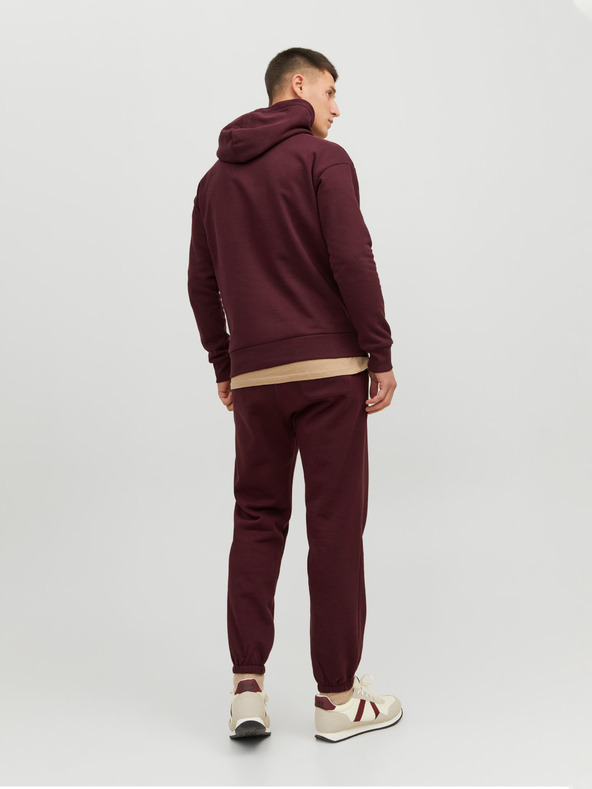 Jack & Jones Jack & Jones Josh moška kapuca v bordo barvi