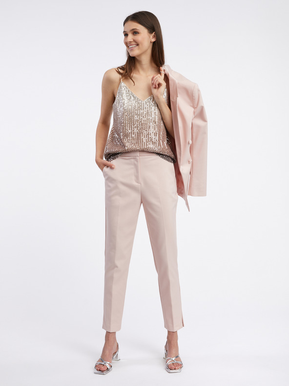 Orsay Svetlo rožnate ženske hlače ORSAY