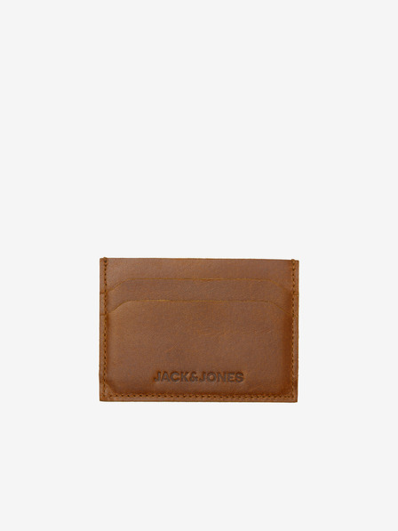 Jack & Jones Rjav moški usnjeni etui za kreditne kartice Jack & Jones Side