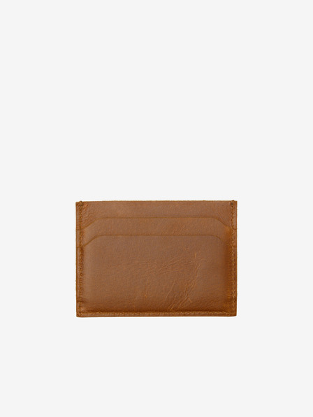 Jack & Jones Rjav moški usnjeni etui za kreditne kartice Jack & Jones Side
