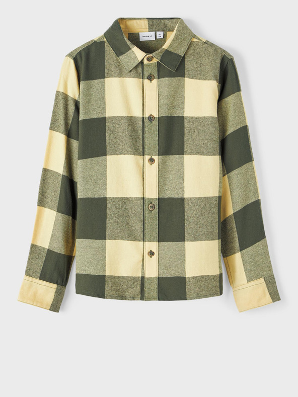 name it Zelena fantovska karirasta flanelna majica name it Liman