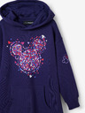 Desigual Desigual Emmline Disney dekliška obleka s kapuco vijolične barve