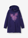 Desigual Desigual Emmline Disney dekliška obleka s kapuco vijolične barve