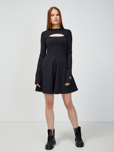 Versace Jeans Couture Črna Versace Jeans Couture prosojna obleka
