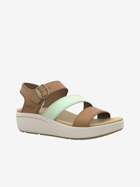 Keen Rjavi ženski usnjeni sandali Keen