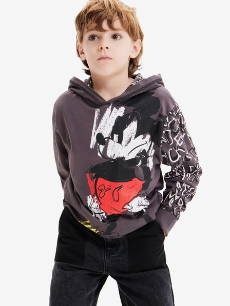 Desigual Siva fantovska jopa s kapuco Desigual Austin Mickey