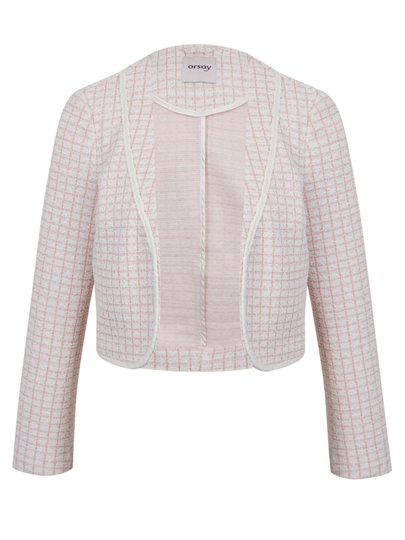 Orsay Svetlo rožnat ženski tvidast suknjič ORSAY