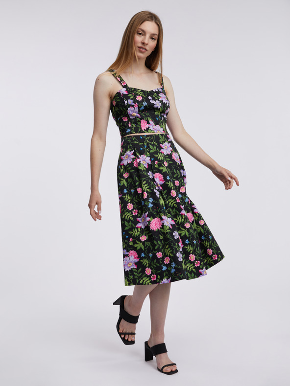 Orsay Črn ženski cvetlični top ORSAY