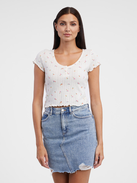 Tom Tailor Denim Bela ženska srajca s cvetjem Tom Tailor Denim
