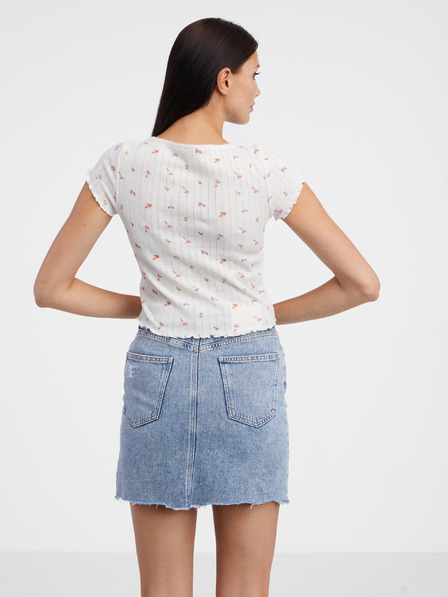 Tom Tailor Denim Bela ženska srajca s cvetjem Tom Tailor Denim
