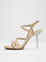 Aldo ALDO Adrocan Mix Mat Ženski sandali z visoko peto v zlati barvi