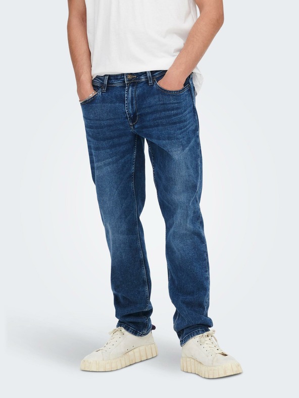 ONLY & SONS Modre tanke kavbojke ONLY & SONS Weft