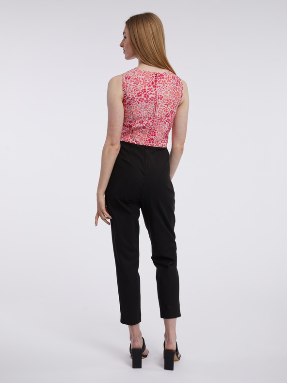 Orsay Rožnato-črn ženski cvetlični kombinezon ORSAY