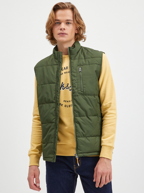 ONLY & SONS Temnozeleni jopič ONLY & SONS Jake Quilted Vest
