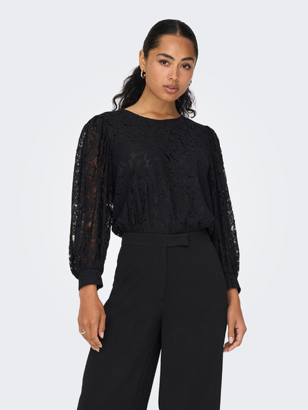 ONLY Črna ženska čipkasta bluza ONLY Yrsa