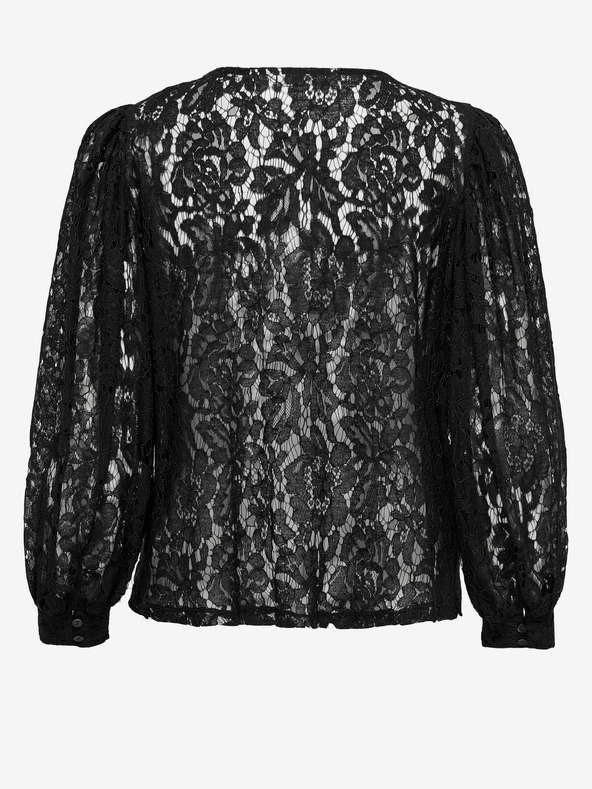 ONLY Črna ženska čipkasta bluza ONLY Yrsa