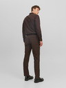 Jack & Jones Temno rjave moške hlače Jack & Jones Solaris Suit Trousers