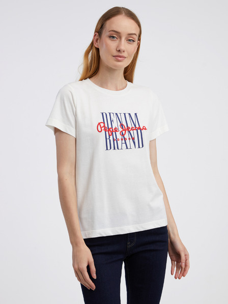 Pepe Jeans Bela ženska majica Pepe Jeans Camille