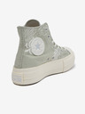 Converse Svetlo zelene ženske gležnjarske superge Converse Chuck Taylor All Star Lift