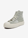 Converse Svetlo zelene ženske gležnjarske superge Converse Chuck Taylor All Star Lift