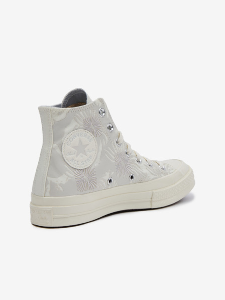 Converse Svetlo sive ženske gležnjarske superge Converse Chuck 70 Floral