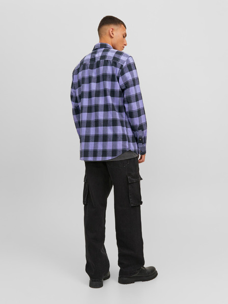 Jack & Jones Vijolična moška karirasta majica Jack & Jones Joshua