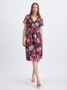 Orsay Črno-rožnata ženska cvetlična obleka ORSAY