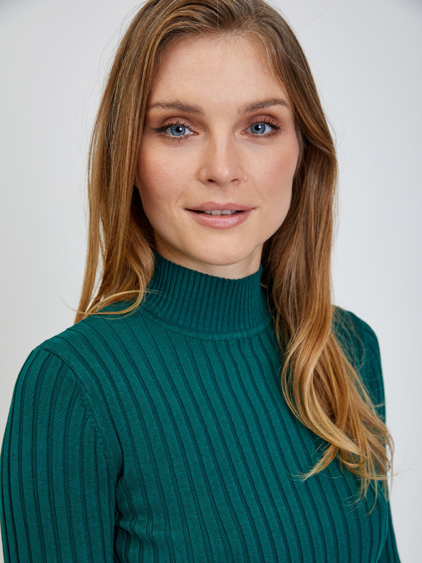 Orsay Zelen rebrast pulover ORSAY