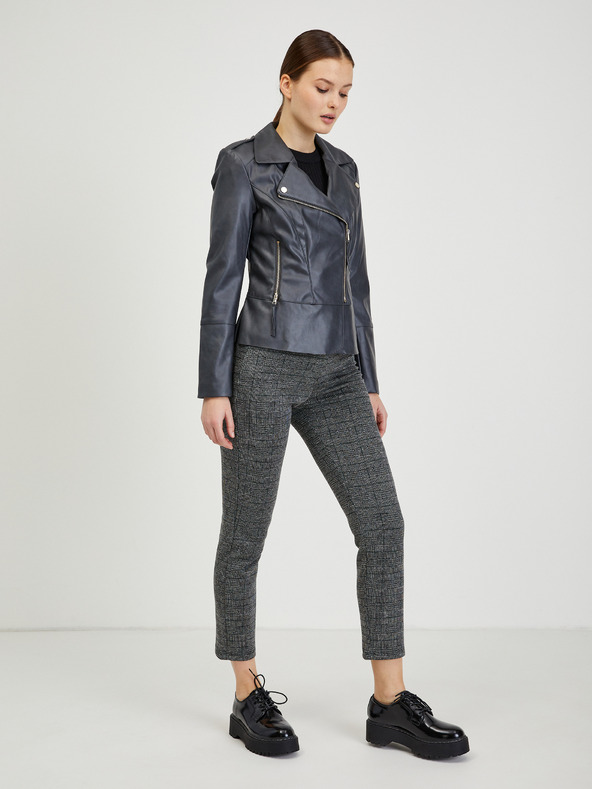 Orsay Črna ženska usnjena jakna ORSAY