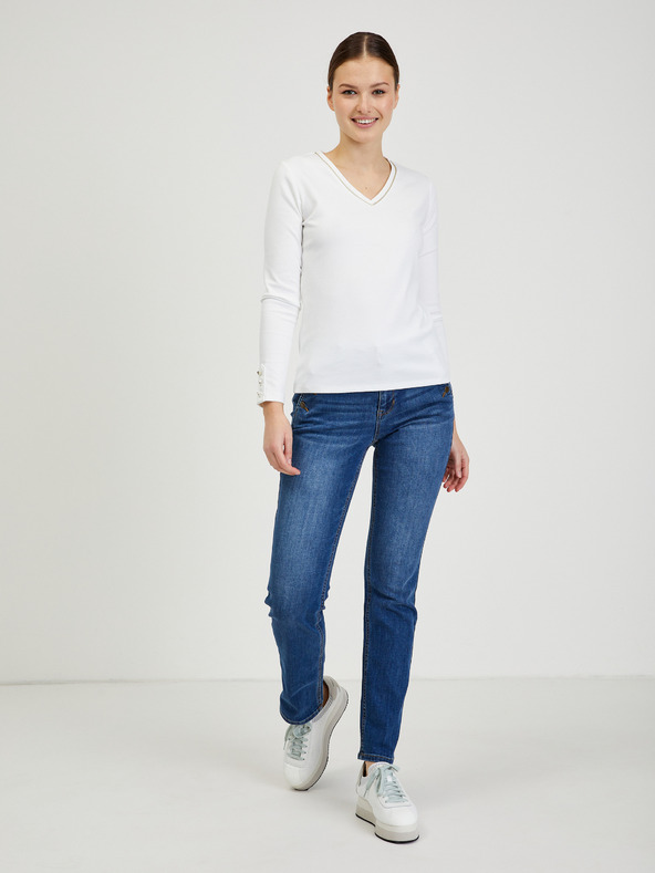 Orsay Bela ženska majica z dolgimi rokavi ORSAY