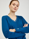 Orsay Modra ženska majica z dolgimi rokavi ORSAY
