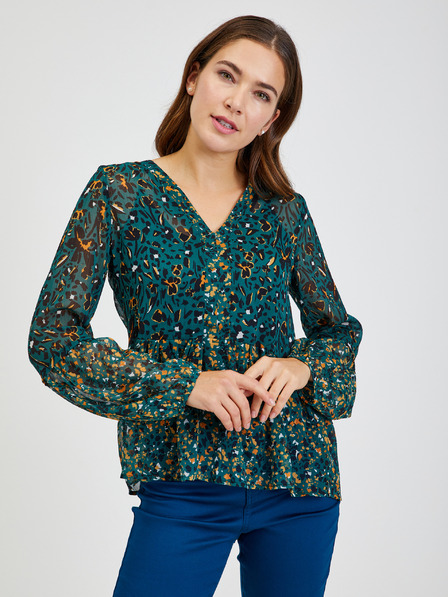 Orsay Zelena ženska vzorčasta bluza ORSAY