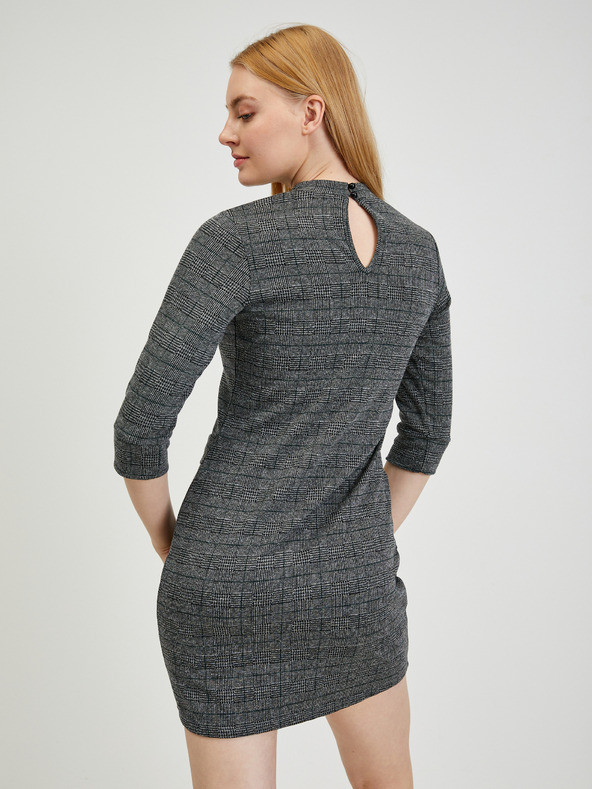 Orsay Siva ženska karirasta obleka ORSAY