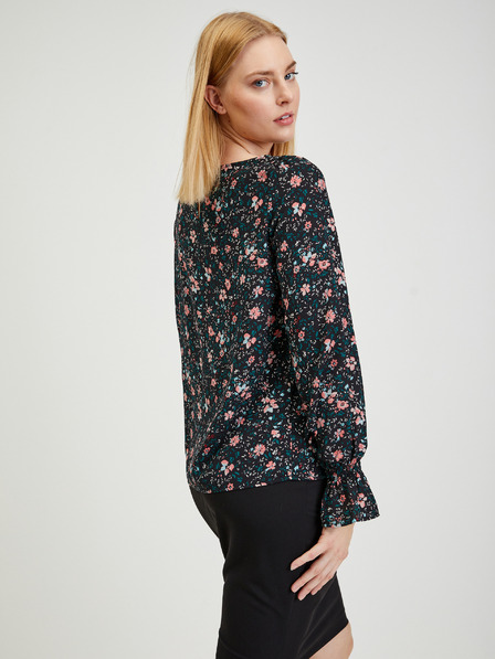 Orsay Črna ženska cvetlična bluza ORSAY