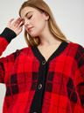 Orsay Črno-rdeč ženski karirast kardigan ORSAY