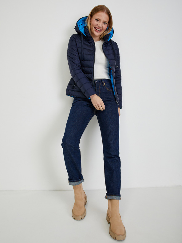 Orsay Temno modra ženska prešita bunda ORSAY