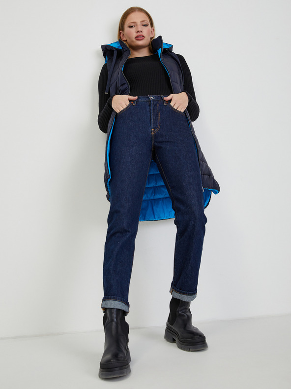 Orsay Temno moder ženski prešit brezrokavnik ORSAY