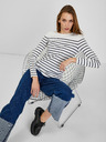 Orsay Črno-bela ženska črtasta majica ORSAY