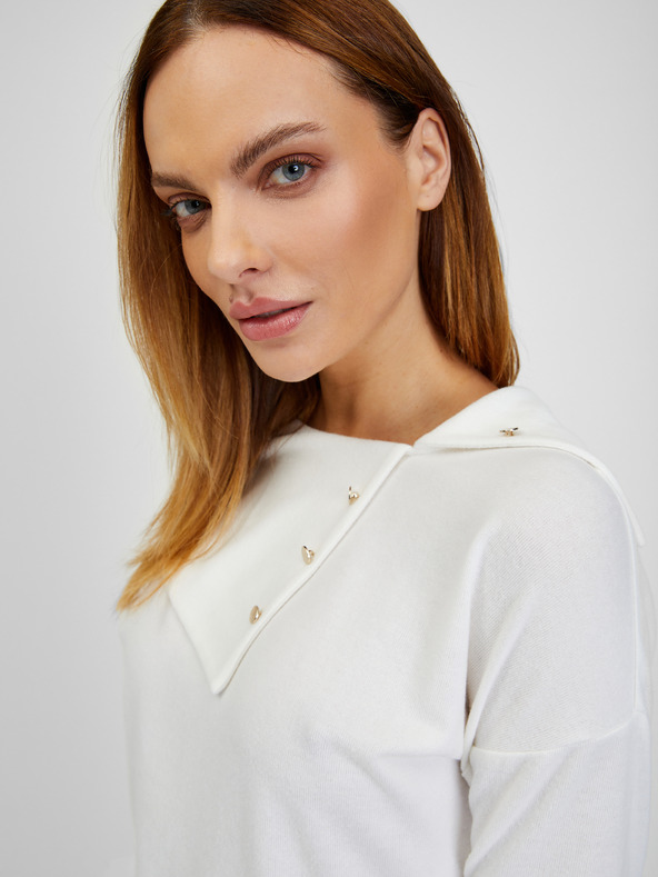 Orsay Bela ženska majica z okrasnimi detajli ORSAY