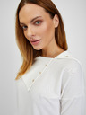 Orsay Bela ženska majica z okrasnimi detajli ORSAY